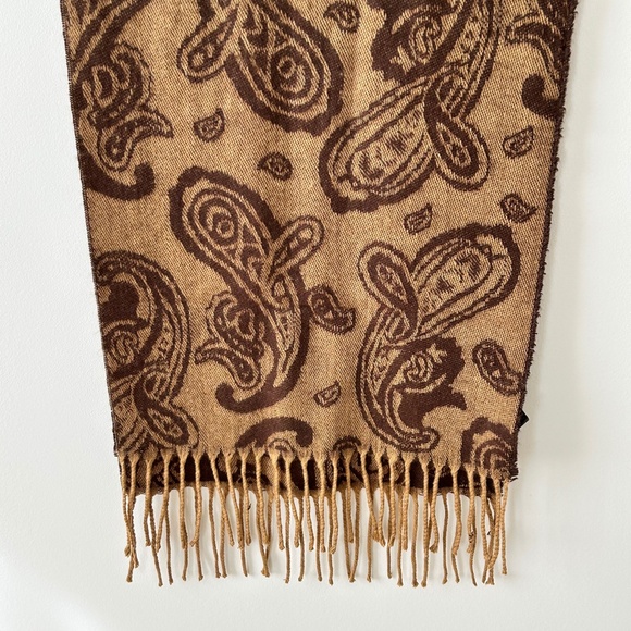 Cejon Brown & Tan Paisley Scarf - Picture 9 of 16